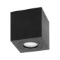 MEGY DLS GU10 downlight max 7W, IP54, fyrkantig, svart, aluminium
