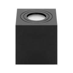 MEGY DLS GU10 downlight max 7W, IP54, fyrkantig, svart, aluminium | HandlaSmidigt.se