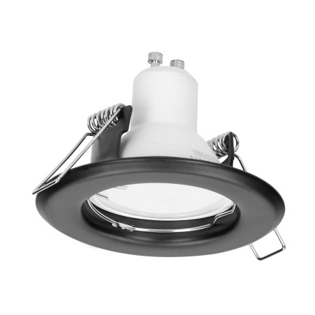 SUTRI RC dekorativ ram för spotbelysning, MR16/GU10 max 7W, rund, fast, svart | HandlaSmidigt.se