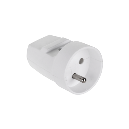 Jordat vägguttag vitt G-10