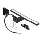 NORTES LED 5W, lampa ovanför spegeln, 320lm, 4000K, längd 30 cm, plast, svart