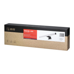 SPEGEL LED 6W, lampa ovanför spegeln, 540lm, 4000K, längd 40 cm, plast+akryl, svart | HandlaSmidigt.se