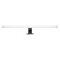 Spegel LED 9W, lampa ovanför spegeln, 810lm, 4000K, längd 60 cm, plast+akryl, svart