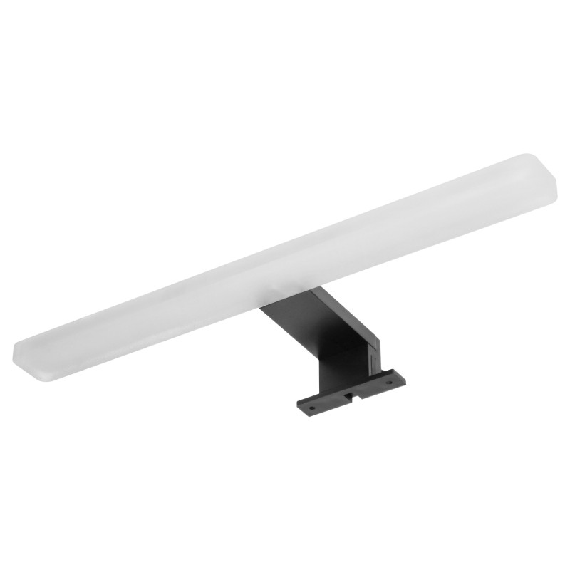 Spegel LED 6W, lampa över spegeln, 510lm, 4000K, längd 40 cm, aluminium+akryl, svart
