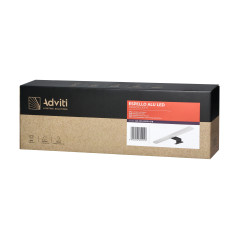 Spegel LED 6W, lampa över spegeln, 510lm, 4000K, längd 40 cm, aluminium+akryl, svart | HandlaSmidigt.se