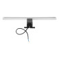 Spegel LED 6W, lampa över spegeln, 510lm, 4000K, längd 40 cm, aluminium+akryl, svart