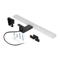 Spegel LED 6W, lampa över spegeln, 510lm, 4000K, längd 40 cm, aluminium+akryl, svart | HandlaSmidigt.se