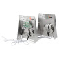 Set med LED-underkåpsbelysning MAKAN 2W, 180lm, 4000K, med beröringsfri strömbrytare, INOX