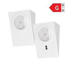 Set med LED-underkåpsbelysning MAKAN 2W, 180lm, 4000K, med beröringsfri strömbrytare, vit
