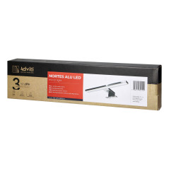 NORTES LED 12W, lampa över spegeln, 900lm, 4000K, längd 50 cm, aluminium | HandlaSmidigt.se
