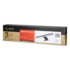 NORTES LED 12W, lampa över spegeln, 900lm, 4000K, längd 50 cm, aluminium, svart | HandlaSmidigt.se