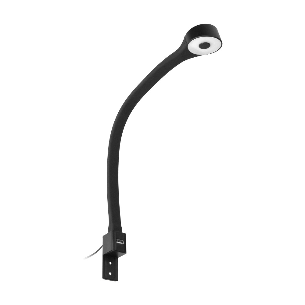 TEO lampka nocna LED, 1,8/7,5W, 90lm, 4000K, z USB, czarna TEO lampka nocna LED, 1,8/7,5W, 90lm, 4000K, z USB, czarna
