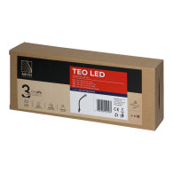 TEO nattlampa LED, 1,8/7,5W, 90lm, 4000K, med USB, svart
