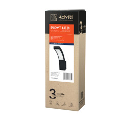 PYRIT LED 10W, trädgårdsarmatur 800lm, IP54, 4000K, svart | HandlaSmidigt.se