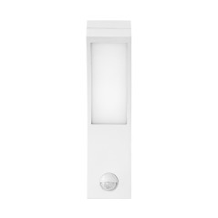 PYRIT LED 10W, trädgårdsarmatur med rörelsesensor 140 grader, 800lm, IP54, 4000K, vit | HandlaSmidigt.se