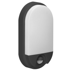 NEFRYT LED 10W, trädgårdsarmatur med rörelsesensor, 800lm, IP54, 4000K, svart