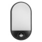 NEFRYT LED 10W, trädgårdsarmatur med rörelsesensor, 800lm, IP54, 4000K, svart