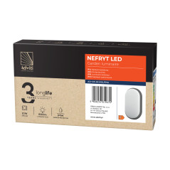 NEFRYT LED 10W, trädgårdslampa, 800lm, IP54, 4000K, grå | HandlaSmidigt.se