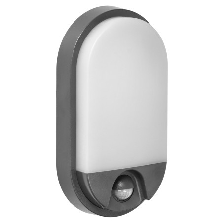 NEFRYT LED 10W, trädgårdslampa med PIR-rörelsesensor, 800lm, IP54, 4000K, grå | HandlaSmidigt.se