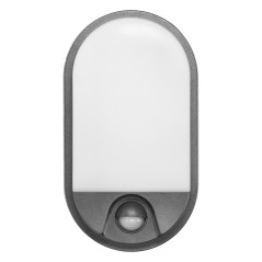 NEFRYT LED 10W, trädgårdslampa med PIR-rörelsesensor, 800lm, IP54, 4000K, grå | HandlaSmidigt.se