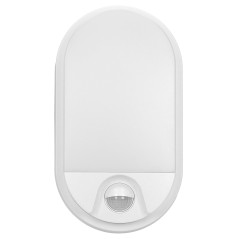 NEFRYT LED 10W, trädgårdsarmatur med rörelsesensor 140 grader, 800lm, IP54, 4000K, vit | HandlaSmidigt.se