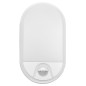 NEFRYT LED 10W, trädgårdsarmatur med rörelsesensor 140 grader, 800lm, IP54, 4000K, vit