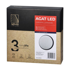 AGAT LED 10W, trädgårdsarmatur, 800lm, IP54, 4000K, svart | HandlaSmidigt.se