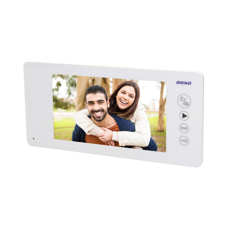 Videomonitor utan hörlurar 7' för att utöka JS-seriens set, vit