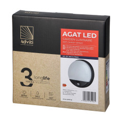 AGAT LED 10W, trädgårdsarmatur med rörelsesensor 140 grader, 800lm, IP54, 4000K, grå | HandlaSmidigt.se