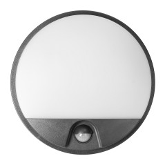 AGAT LED 10W, trädgårdsarmatur med rörelsesensor 140 grader, 800lm, IP54, 4000K, grå | HandlaSmidigt.se