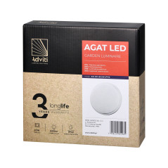 AGAT LED 10W, trädgårdslampa, 800lm, IP54, 4000K, vit | HandlaSmidigt.se
