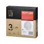 AGAT LED 10W, trädgårdslampa med rörelsesensor 140°, 800lm, IP54, 4000K, vit