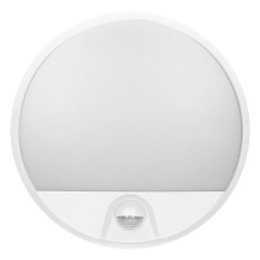 AGAT LED 10W, trädgårdslampa med rörelsesensor 140°, 800lm, IP54, 4000K, vit | HandlaSmidigt.se
