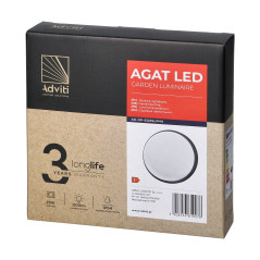 AGAT LED 15W, trädgårdsarmatur, 1100lm, IP54, 4000K, grå | HandlaSmidigt.se