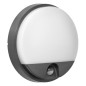 AGAT LED 15W, trädgårdsarmatur med rörelsesensor, 140 grader, 1100 lm, IP54, 4000K, grå