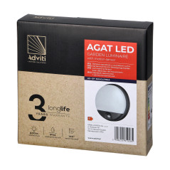 AGAT LED 15W, trädgårdsarmatur med rörelsesensor, 140 grader, 1100 lm, IP54, 4000K, grå | HandlaSmidigt.se