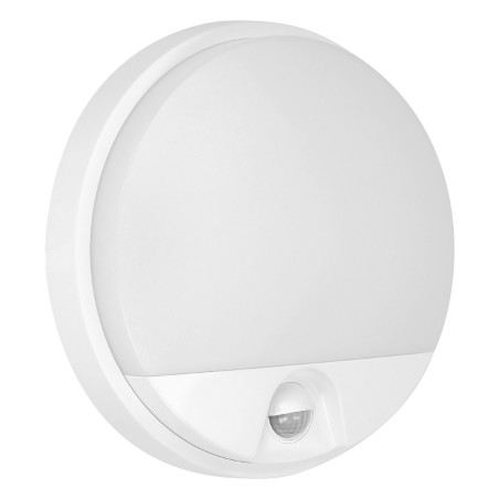 AGAT LED 15W, trädgårdsarmatur med rörelsesensor 140 grader, 1100lm, IP54, 4000K, vit