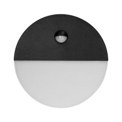 HALIT LED 10W, trädgårdsarmatur med rörelsesensor 140 grader, 600lm, IP65, 4000K, IK10, svart | HandlaSmidigt.se