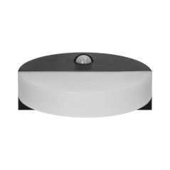 HALIT LED 10W, trädgårdsarmatur med rörelsesensor 140 grader, 600lm, IP65, 4000K, IK10, svart | HandlaSmidigt.se