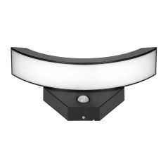 SPINEL LED 10W, trädgårdsarmatur med rörelsesensor 140°, 800lm, IP54, 4000K, IK10, svart | HandlaSmidigt.se