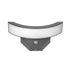 SPINEL LED 10W, trädgårdslampa med rörelsesensor 140°, 800lm, IP54, 4000K, IK10, grå | HandlaSmidigt.se