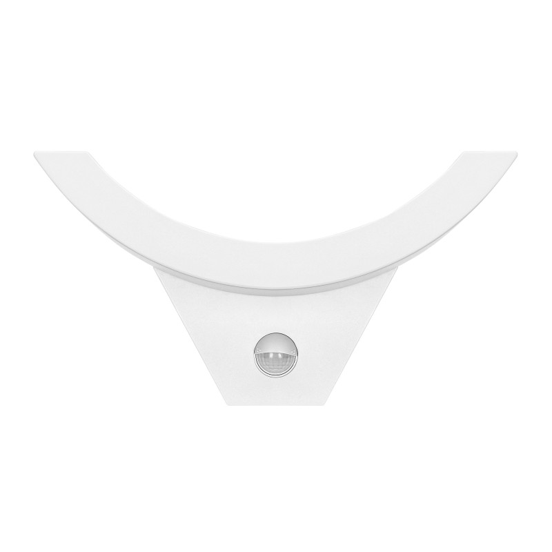 SPINEL LED 10W, trädgårdsarmatur med rörelsesensor 140°, 800lm, IP54, 4000K, IK10, vit