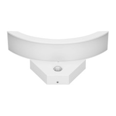 SPINEL LED 10W, trädgårdsarmatur med rörelsesensor 140°, 800lm, IP54, 4000K, IK10, vit | HandlaSmidigt.se