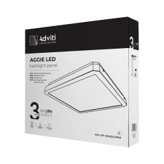 AGGIE LED 38W belysningsarmatur, 3500lm, IP20, 4000K, stålram+PC | HandlaSmidigt.se