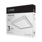 AGGIE LED 38W belysningsarmatur, 3500lm, IP20, 4000K, stålram+PC