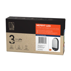 NEFRYT LED 15W, trädgårdslampa med rörelsesensor, 1100lm, IP54, 4000K, svart | HandlaSmidigt.se