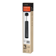 BARBRA PLR GU10 hängande armatur max 35W, IP20, rund, svart, aluminium | HandlaSmidigt.se