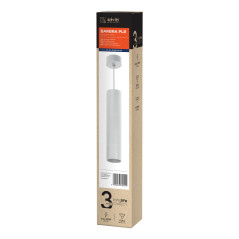BARBRA PLR GU10 hängande armatur max 35W, IP20, rund, vit, aluminium | HandlaSmidigt.se
