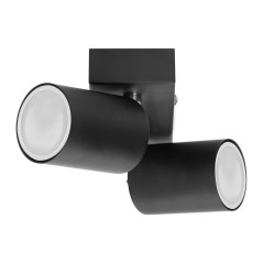 DOA SP 2, vägg- och takarmatur, GU10 max. 2x50W, IP20, svart | HandlaSmidigt.se