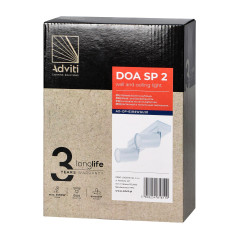 DOA SP 2, vägg- och takarmatur, GU10 max. 2x50W, IP20, vit | HandlaSmidigt.se